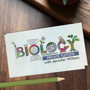 Biology Science Tutoring Services - Lärare Visitkort