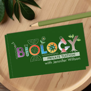 Biology Science Tutoring Services - Lärare Visitkort