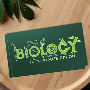 Biology Science Tutoring Services - Lärare Visitkort