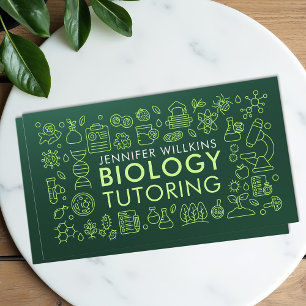 Biology Science Tutoring Services - Lärare Visitkort