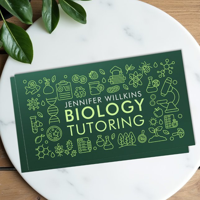 Biology Science Tutoring Services - Lärare Visitkort (Skapare uppladdad)