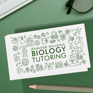 Biology Science Tutoring Services - Lärare Visitkort