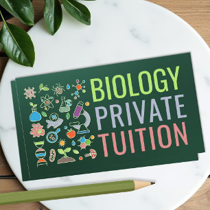 Biology Science Tutoring Services - Teacher Busine Visitkort