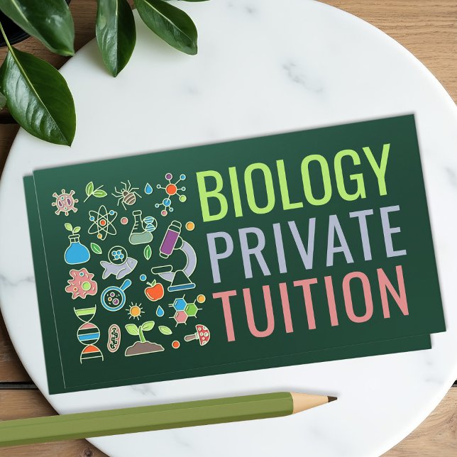 Biology Science Tutoring Services - Teacher Busine Visitkort (Skapare uppladdad)