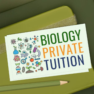 Biology Science Tutoring Services - Teacher Busine Visitkort