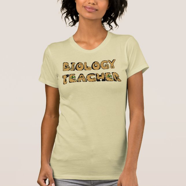 Biology Teacher Mask T Shirt (Framsida)