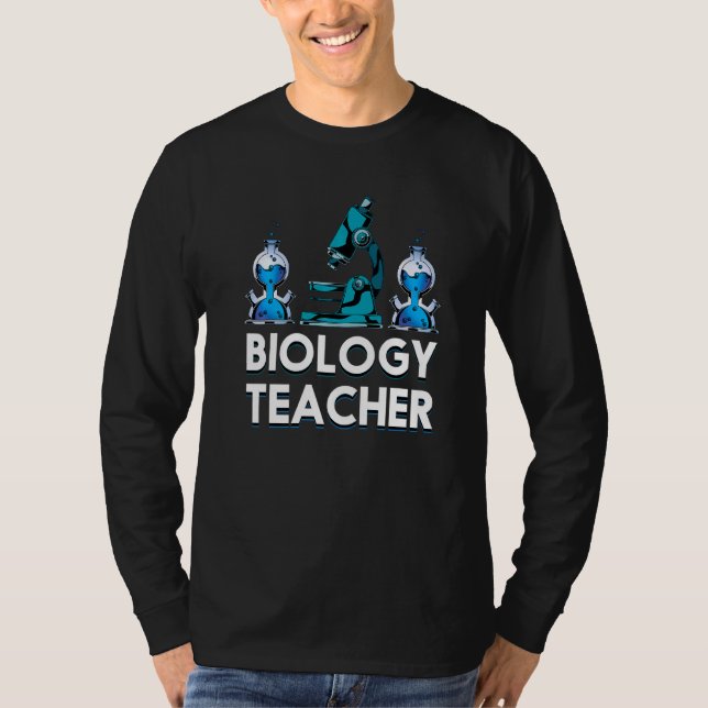 Biology Teacher Microscope Biolog Science Lab B T Shirt (Framsida)