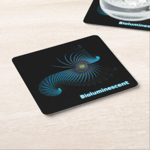 Bioluminescent Alien Sea Creator Underlägg Papper Kvadrat