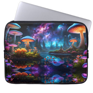 Bioluminescent Alien Svampar på en avlägsen planet Laptop Fodral