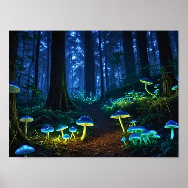 Bioluminescent Forest Poster (Framsidan)