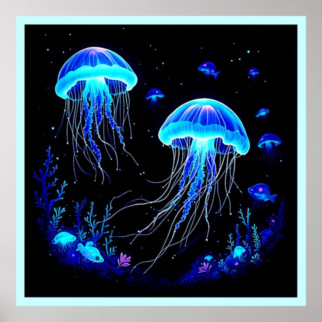 Bioluminescent Jellyfish Dream Poster (Framsidan)