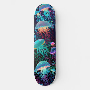 Bioluminescent jellyfish mini skateboard bräda 18,5 cm