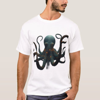 Bioluminiscent Djuphavsbläckfisk Grafisk T-Shirt -