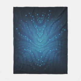 Bioluminiscerande Blått Alien Hudmönster - Avatar Fleecefilt