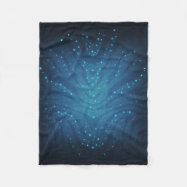 Bioluminiscerande Blått Alien Hudmönster - Avatar Fleecefilt