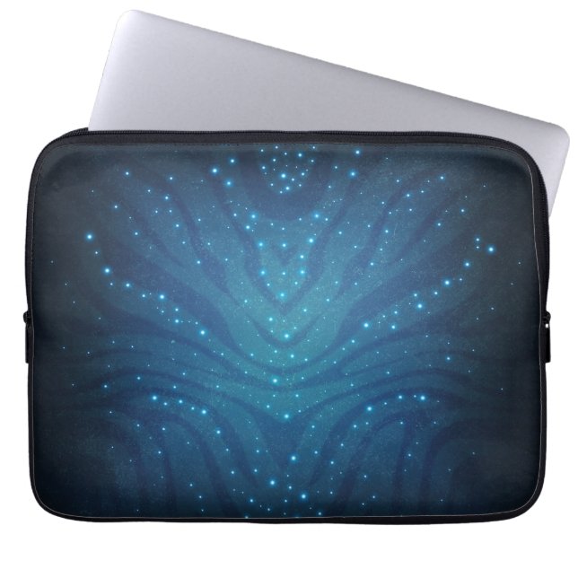 Bioluminiscerande Blått Alien Hudmönster - Avatar Laptop Fodral (Framsidan)