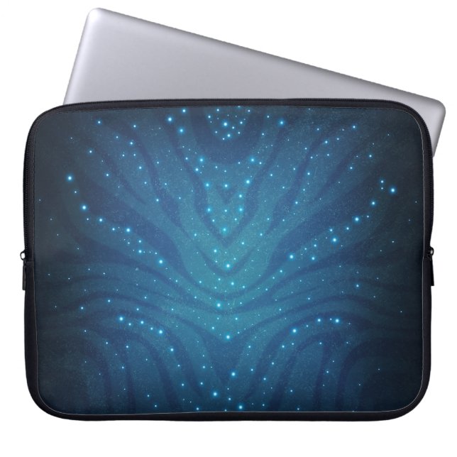 Bioluminiscerande Blått Alien Hudmönster - Avatar Laptop Fodral (Framsidan)