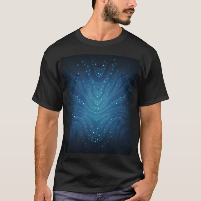 Bioluminiscerande Blått Alien Hudmönster - Avatar T Shirt (Framsida)