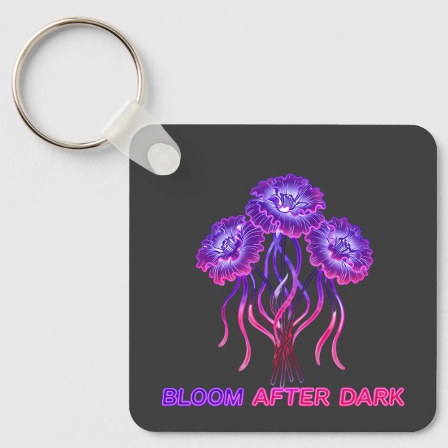 Bioluminiscerande blommande nyckelring (Framsida)