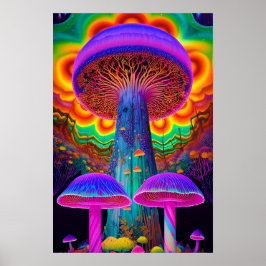Bioluminiscerande fantasjsvamp-poster-set poster