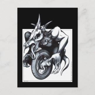 Biomechanical Draconic enhjuling Vykort