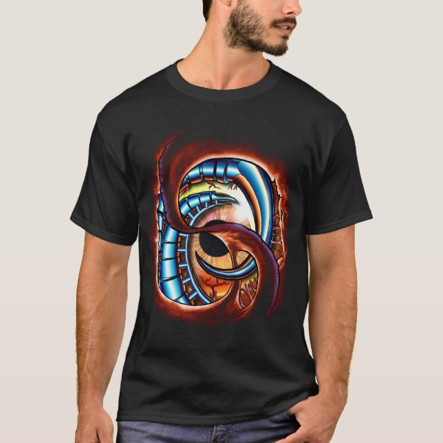 Biomechanical öga tee shirt (Framsida)