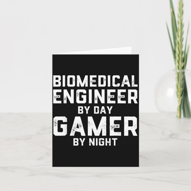 Biomedical Engineer By Day Gamer By Night Bio Med  Kort (Framsida)