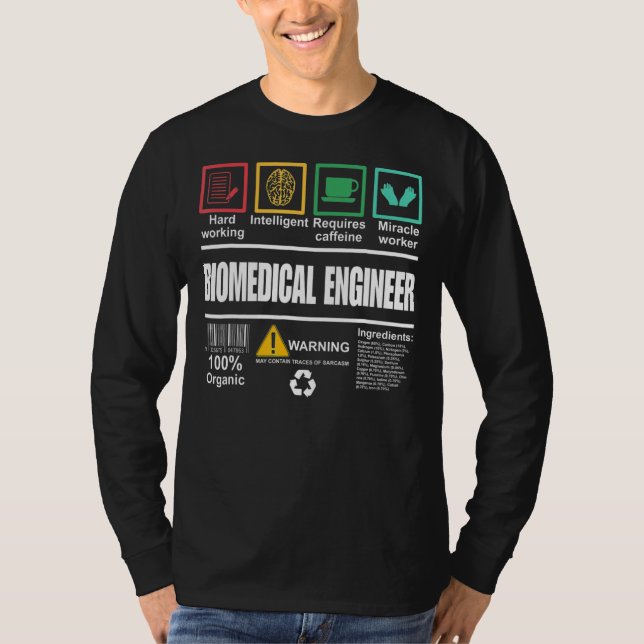 Biomedical Ingenjör Funny Ingenjör  T Shirt (Framsida)