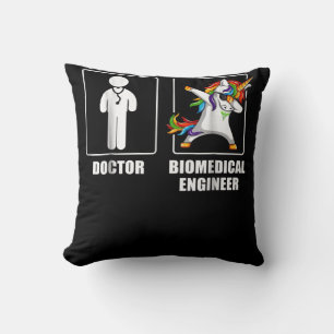 Biomedical Ingenjör Unicorn Dabbing Funny Älskare Kudde