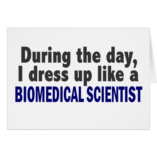 Biomedicalforskare under dagen hälsningskort (Framsidan Horizontal)