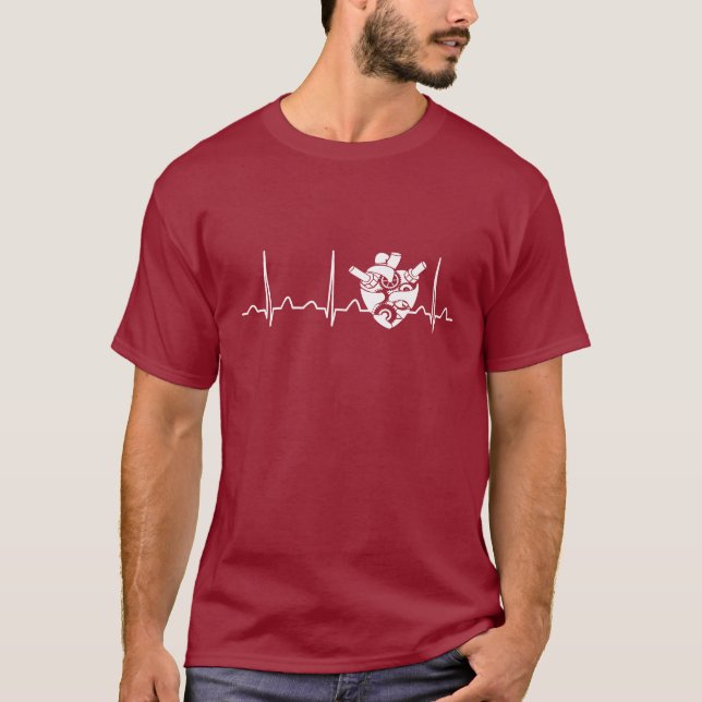 Biomedicalingenjörhjärtslag T Shirt (Framsida)