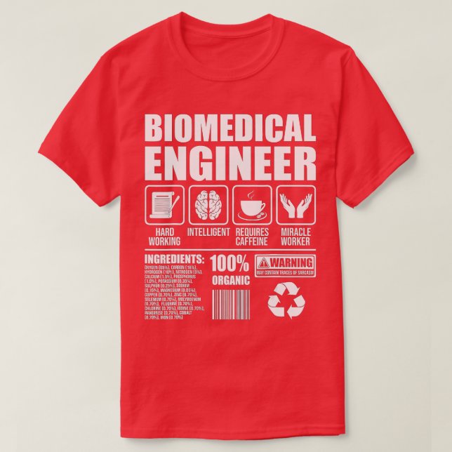 Biomedicinsk Ingenjör, biomedicinsk medicinsk diag T Shirt (Design framsida)
