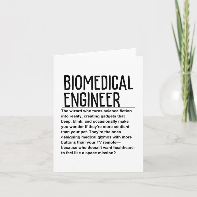 Biomedicinska ingenjör kort (Framsida)