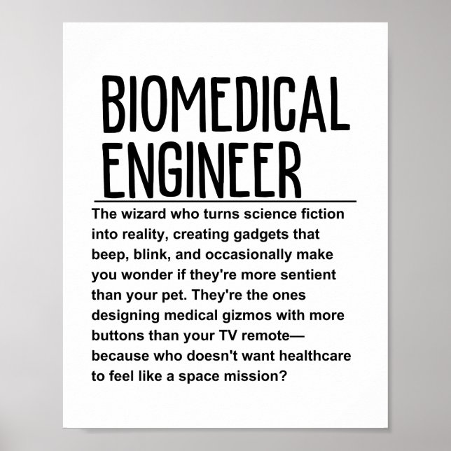 Biomedicinska ingenjör poster (Framsidan)