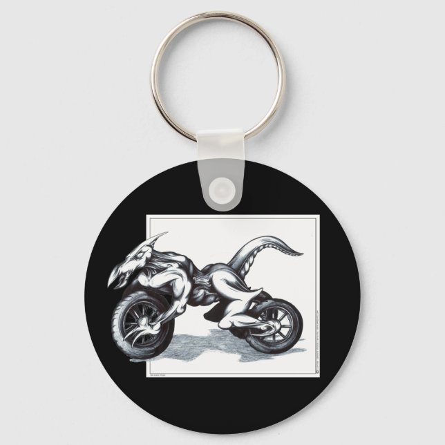 Biomekanisk Draconic Trike Nyckelring (Framsida)