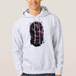 Biomekanisk orm röd svart techwear-hoodie hoodie