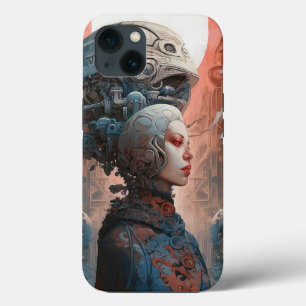 Biomekaniskt huvud Surreal Sci-Fi Art