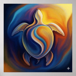 Biomorf Turtle Art Poster