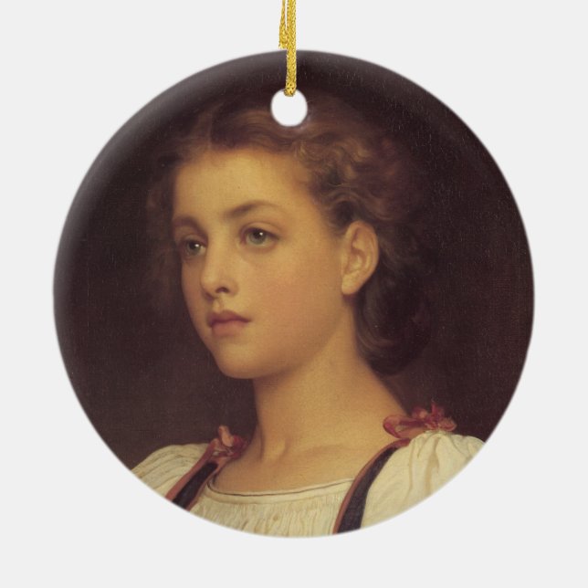 Biondina (av Frederic Leighton) Julgransprydnad Keramik (Baksidan)