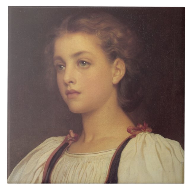 Biondina (av Frederic Leighton) Kakelplatta (Framsidan)