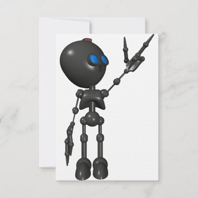 Bionic Boy 3D Robot - Finger Guns 2 - Original Inbjudningar (Framsida)