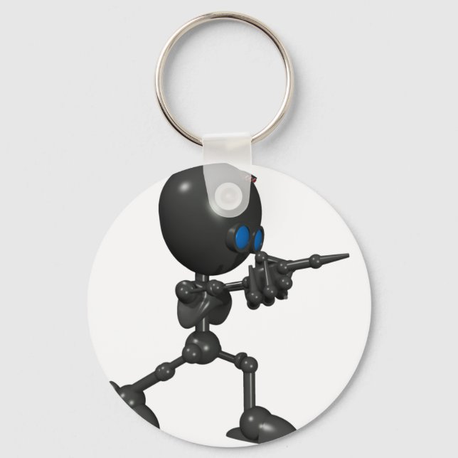 Bionic Boy 3D Robot - Finger Guns - Original Nyckelring (Framsida)