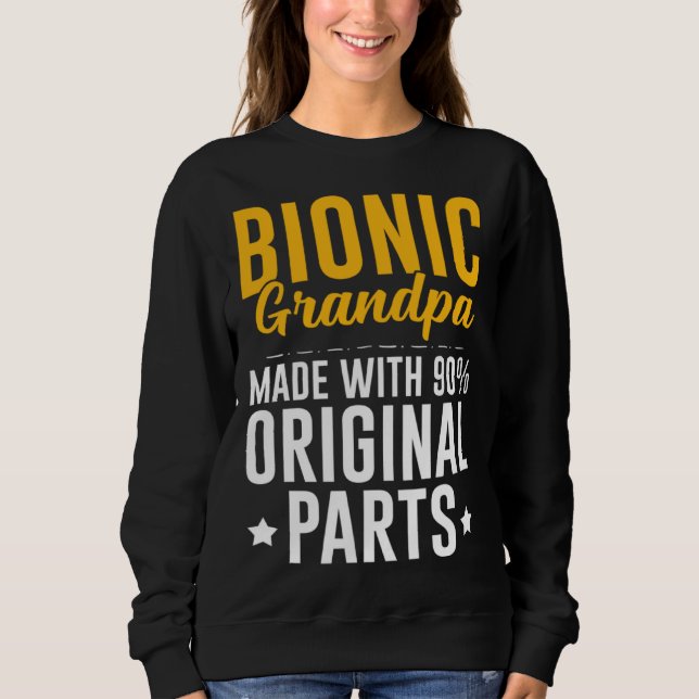 Bionic Farfar Män Knä Höftledsbyte 90 Original T Shirt (Framsida)