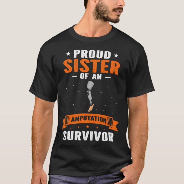 Bionic Leg Theme and Amputation Survivor Theme T Shirt (Framsida)