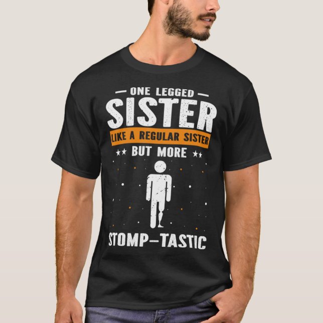 Bionic Leg Theme and Amputation Survivor Theme T Shirt (Framsida)