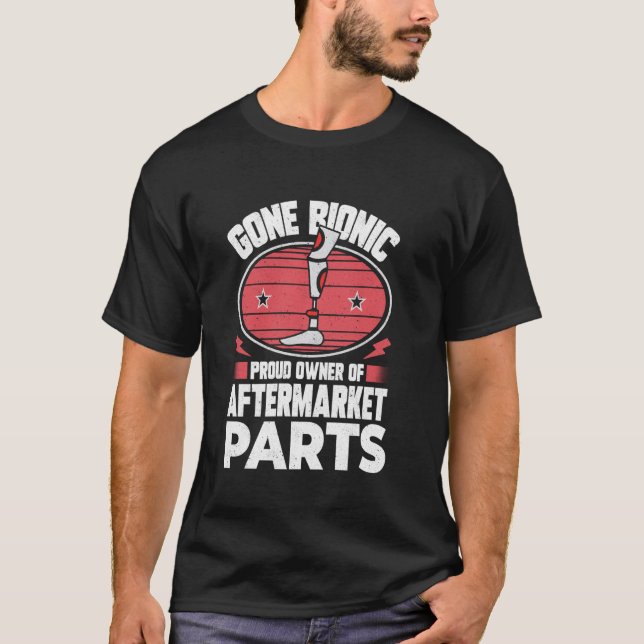 Bionisk knäprotes krigare t shirt (Framsida)