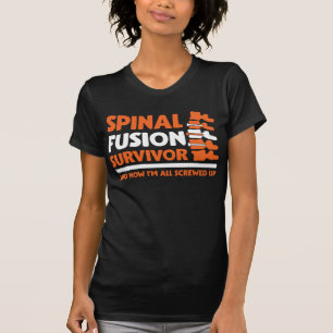 Bionisk ryggradskirurgi Survivor Fractud Back T Shirt