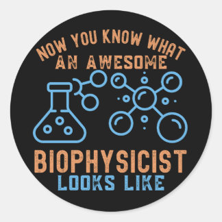 Biophysics Major8, Biophysicist Födelsedag Runt Klistermärke