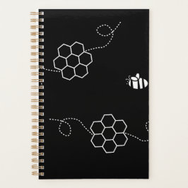 Biorsak Minimalistiskt bi- och honeycomb Black & W
