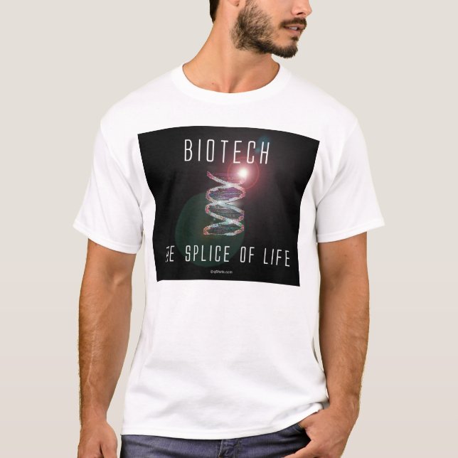 Biotech. Splitsen av liv. (svarten kvadrerar), Tee Shirt (Framsida)